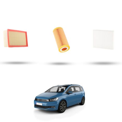 Kit tagliando 3 filtri compatibile con Vw Touran (5T) 1.8 TSI 132kw dal 2015 (1/4)