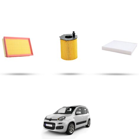 Kit tagliando 3 filtri compatibile con Fiat Panda III 0.9 TwinAir 48kw Dal 2012 (1/4)