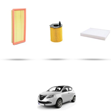 Kit tagliando 3 filtri compatibile con Lancia Ypsilon II (312) 0.9 CNG 59kw dal Dal 2014 (1/4)
