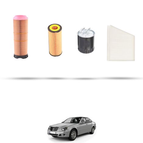 Kit tagliando 4 filtri compatibile con Mercedes Classe E (w211,S211) E320 CDI 150kw dal 2002 al 2005 (1/5)