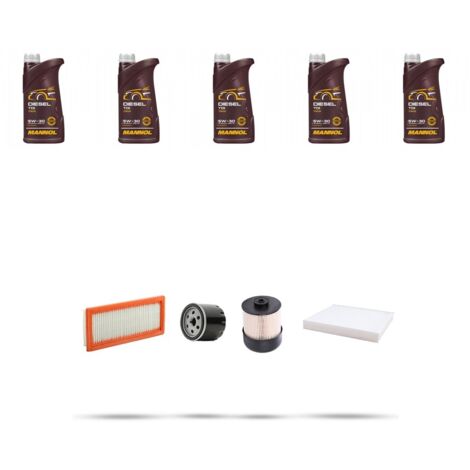 Kit tagliando 4 FILTRI e 5L OLIO compatibile con Nissan Micra V (K14F) 1.5 dci 66KW Dal 2017 (1/5)