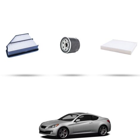 Kit tagliando 3 filtri compatibile con Hyundai Genesis Coupe 2.0 Turbo 204kw dal 2012 (1/4)