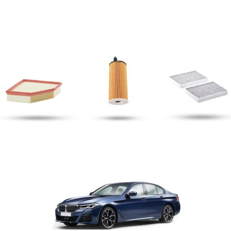 Kit tagliando 3 filtri compatibile con Bmw serie 5 (G30,G31,F90) 530i 180kw dal 2022 (1/4)
