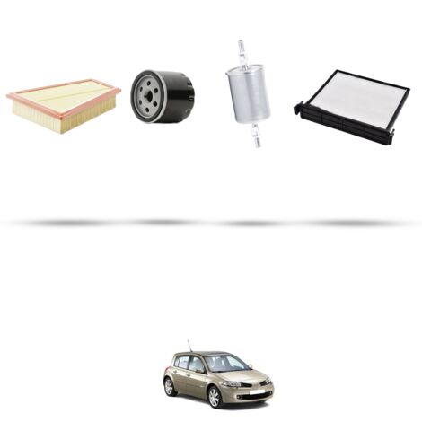 Kit tagliando 4 filtri compatibile con Renault Megane II 1.4 16v 72kw Dal 2002 (1/5)