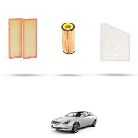 Kit tagliando 3 filtri compatibile con Mercedes CLS (C219) 350 CGI 215kw Dal 2006 (1/4)