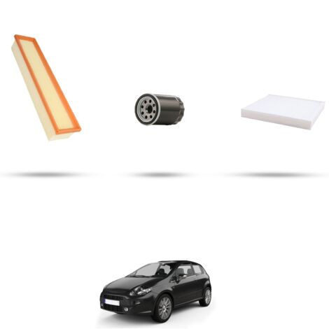 Kit tagliando 3 filtri compatibile con Fiat Punto EVO 1.2 51kw dal 2009 al 2012 (1/4)
