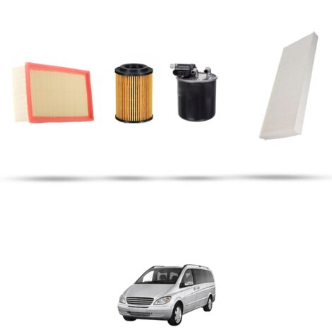 Kit tagliando 4 filtri compatibile con Mercedes Viano (639) 2.2 CDI 110kw Dal 2003 (1/5)