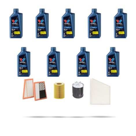 Kit tagliando 3 FILTRI e 9L OLIO compatibile con Mercedes CLS (C219) 350 Cdi 165kw Dal 2009 al 2010 (1/5)