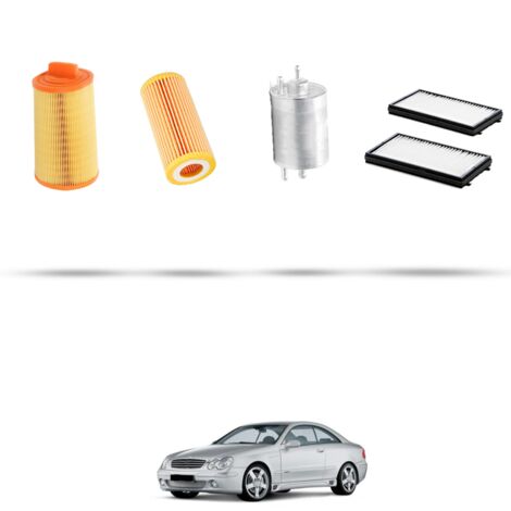 Kit tagliando 4 filtri compatibile con Mercedes Classe C (W203,C203,S203) C200 CGI 125kw Dal 2002 al 2007 (1/5)