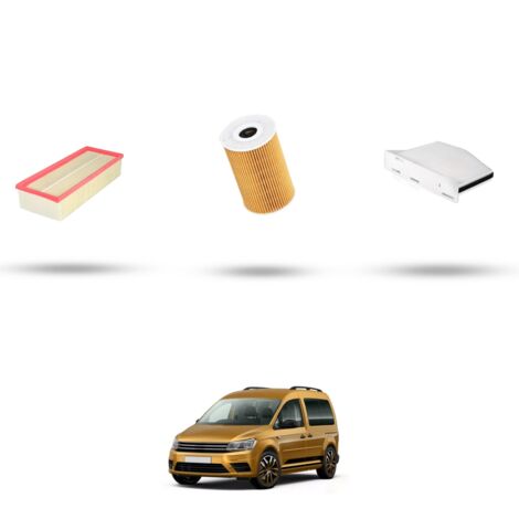 Kit tagliando 3 filtri compatibile con Vw Caddy IV (2K SA SE) 2.0 TDI 81kw Dal 2015 (1/4)
