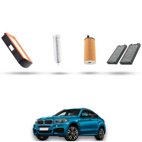 Kit tagliando 4 filtri compatibile con Bmw x6 (F16, F86) 40d 230kw dal 2014 (1/5)