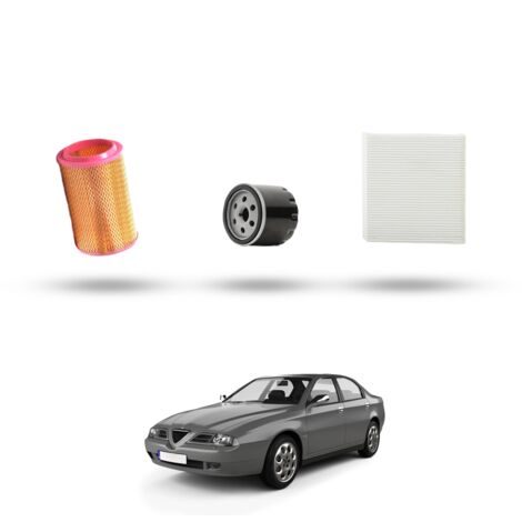 Kit Tagliando 3 filtri compatibile con Alfa Romeo 166 (936) 2.0 Twin Spark 110kw dal 2002 al 2007 (1/4)