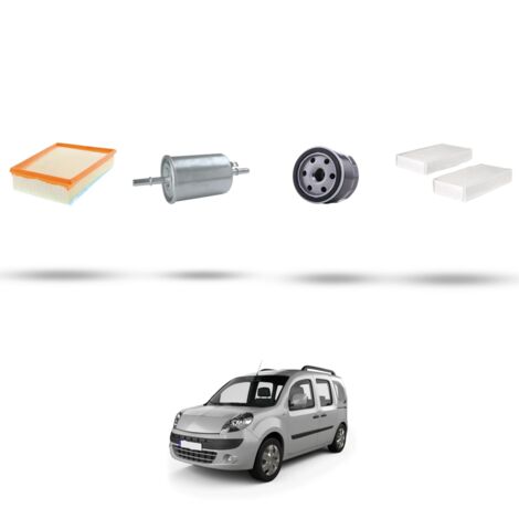 Kit tagliando 4 filtri compatibile con Renault Kangoo II 1.6 8V 64kw Dal 2008 (1/5)