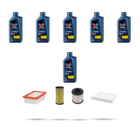Kit tagliando 4 FILTRI e 6L OLIO compatibile con Renault Clio V 1.5 Blue dCi 100 74Kw dal 2021 (1/5)
