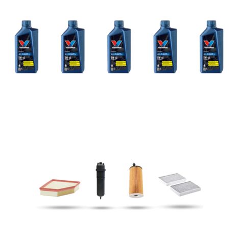 Kit tagliando 4 FILTRI e 5L OLIO compatibile con Bmw serie 5 (G30,G31,F90) 525d 155kw dal 2017 (1/5)