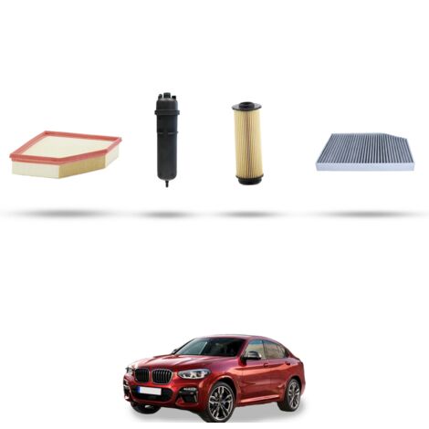 Kit tagliando 4 filtri compatibile con Bmw x4 (G02,F98) 30dx hybrid 210kw dal 2020 (1/5)