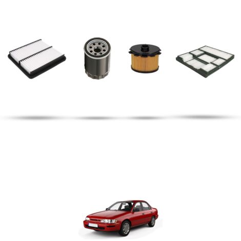 Kit tagliando 4 filtri compatibile con Toyota Corolla VIII 1.9D 51kw Dal 2000 (1/5)