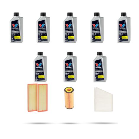 Kit tagliando 3 FILTRI e 8L OLIO compatibile con Mercedes Classe E (w211,S211) E280 170kw dal 2005 al 2009
