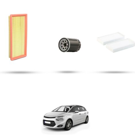 Kit tagliando 3 filtri compatibile con Citroen C4 Picasso II 1.2 Puretech 96kw dal 2015 (1/4)