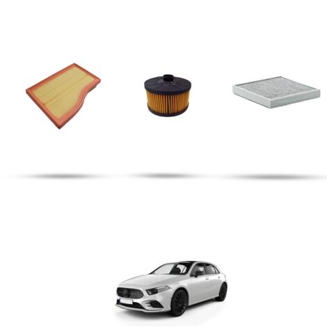 Kit tagliando 3 filtri compatibile con Mercedes Classe A (w177) 160 80kw Dal 2018 (1/4)