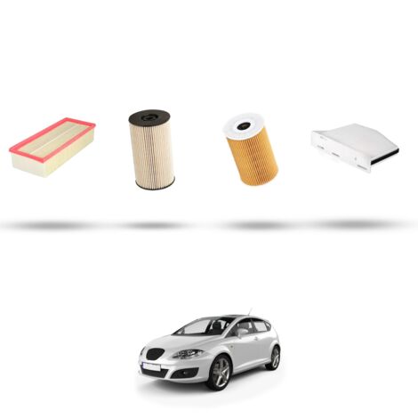 Kit tagliando 4 filtri compatibile con Seat Leon II (1P1) 1.6 TDI 77kw dal 2009 (1/5)