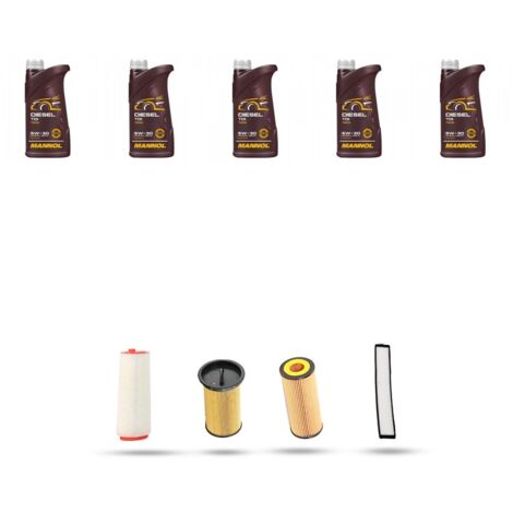 Kit tagliando 4 FILTRI e 5L OLIO compatibile con Bmw serie 3 (E46) 318d 84kw dal 2001 (1/5)