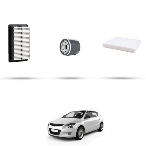 Kit tagliando 3 filtri compatibile con Hyundai i30 1.6 85kw dal 2007 (1/4)