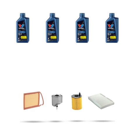 Kit tagliando 4 FILTRI e 4L OLIO compatibile con Citroen C3 Picasso 1.6 hdi 68kw dal 2010