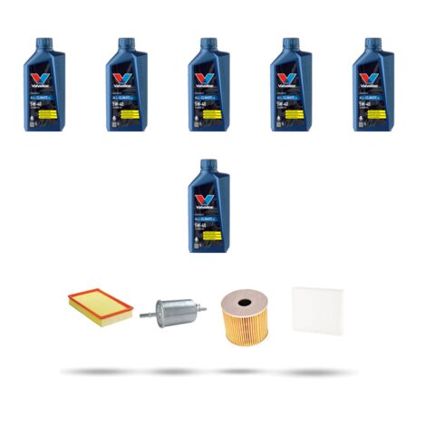 Kit tagliando 4 FILTRI e 6L OLIO compatibile con Volvo V70 II 2.4 20V 125Kw dal 2000 al 2007 (1/5)