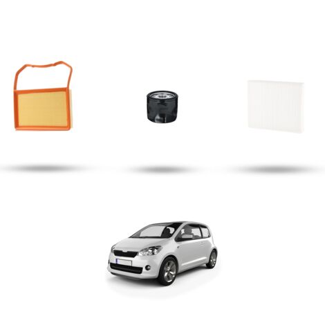 Kit tagliando 3 filtri compatibile con Skoda CITIGO (NF1) 1.0 CNG 50kw dal 2012 (1/4)