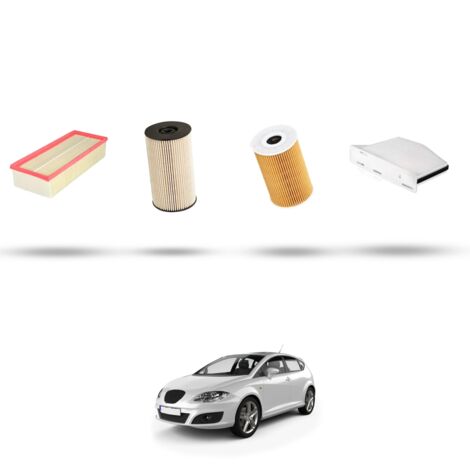 Kit tagliando 4 filtri compatibile con Seat Leon II (1P1) 1.6 TDI 66kw dal 2010 (1/5)