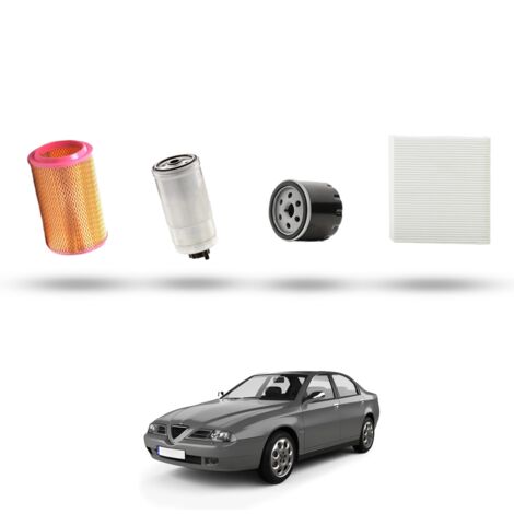 Kit Tagliando 4 filtri compatibile con Alfa Romeo 166 (936) 2.4 JTD 20V 129kw dal 2003 (1/5)