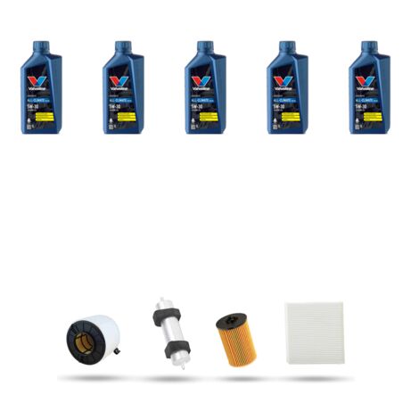 Kit tagliando 4 FILTRI e 5L OLIO compatibile con Audi A4 (B9) 2.0 tdi 120kw dal 2016 (1/5)
