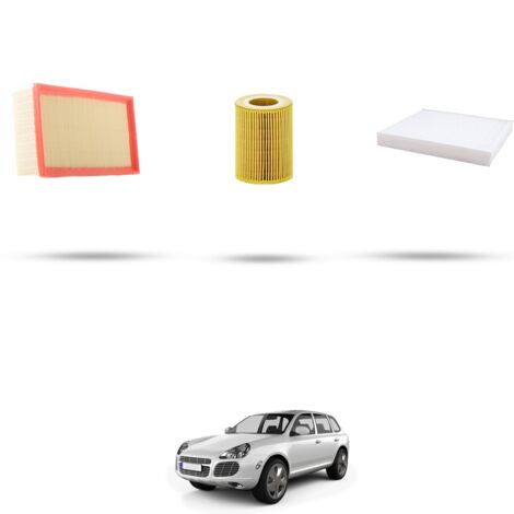 Kit tagliando 3 filtri compatibile con Porsche Cayenne I (955) 4.8 v8 S 283kw dal 2007 (1/4)