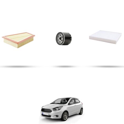 Kit tagliando 3 filtri compatibile con Ford Ka+ 1.2 Ti-VCT 51kw dal 2016 (1/4)