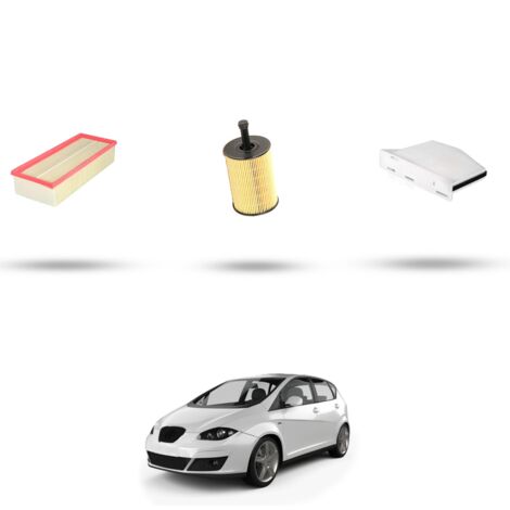 Kit tagliando 3 filtri compatibile con Seat Altea / Altea XL / Freetrack 1.9 TDI 77kw dal 2004 (1/4)