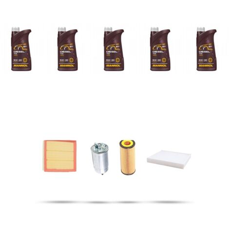 Kit tagliando 4 FILTRI e 5L OLIO compatibile con Skoda Superb I (3U) 1.9 TDI 85kw Dal 2005 (1/5)