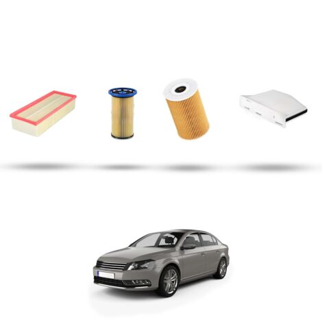 Kit tagliando 4 filtri compatibile con Vw Passat (362,365) 1.6 Tdi 77kw Dal 2010 (1/5)