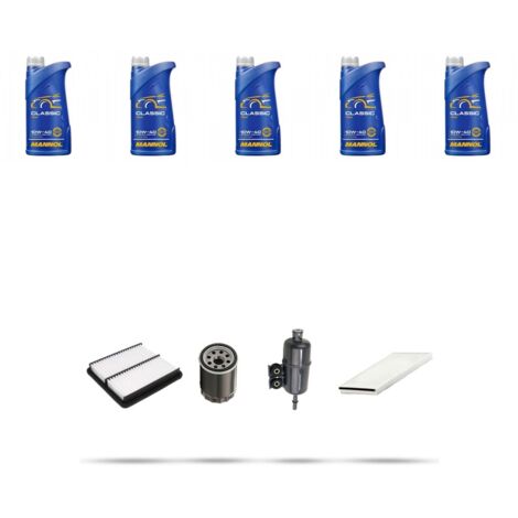 Kit tagliando 4 FILTRI e 5L OLIO compatibile con Honda Accord Coupe VII 2.2i 156kw dal 1999 (1/5)