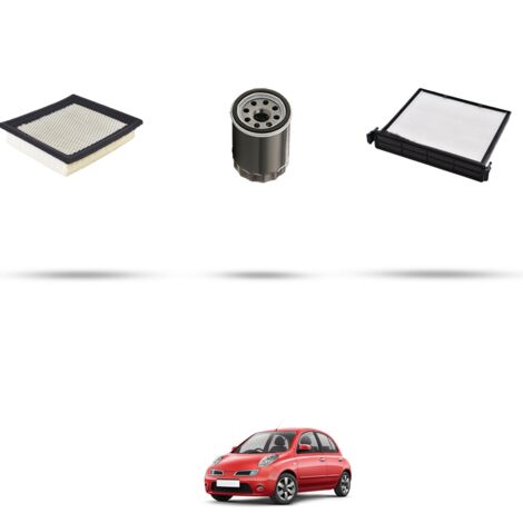 Kit tagliando 3 filtri compatibile con Nissan Micra III (k12) 1.2 12v 59kw Dal 2003 al 2010 (1/4)