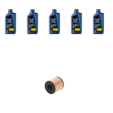 Kit filtro olio e 5L compatibile con Peugeot 407 2.0 Hdi 100kw dal 2004 (1/3)