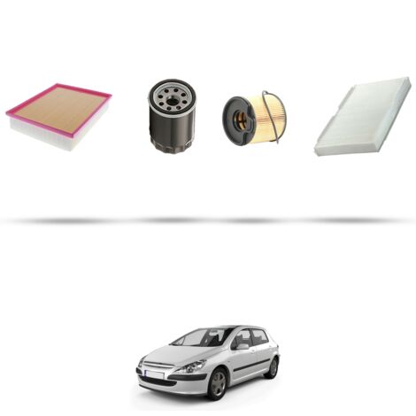 Kit tagliando 4 filtri compatibile con Peugeot 307 2.0 HDI 81kw dal 2001 (1/4)