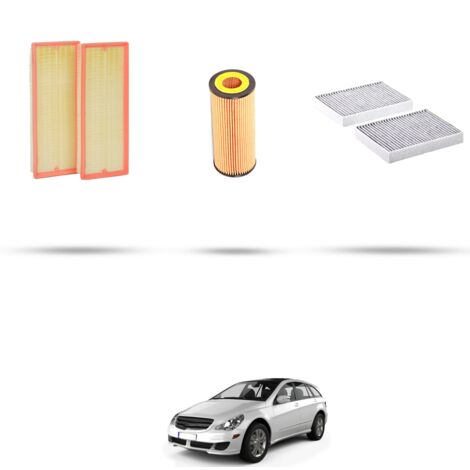 Kit tagliando 3 filtri compatibile con Mercedes Classe R (W251) 350 200kw Dal 2005 (1/4)
