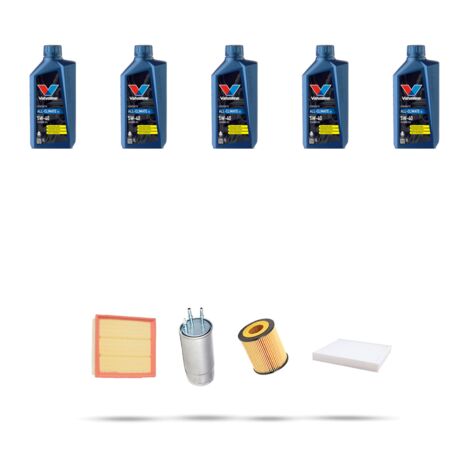 Kit tagliando 4 FILTRI e 5L OLIO compatibile con Fiat Grande Punto 1.9 Multijet 88kw dal 2005 (1/5)