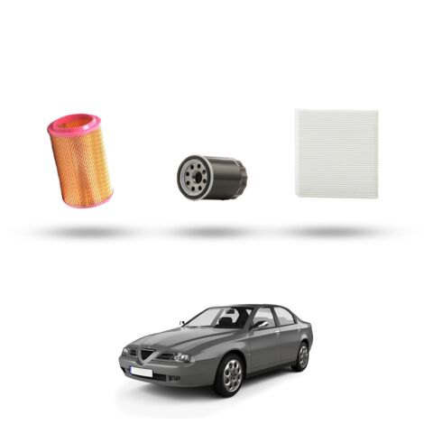 Kit Tagliando 3 filtri compatibile con Alfa Romeo 166 (936) 2.5 V6 24V 138kw dal 2000 al 2007 (1/4)