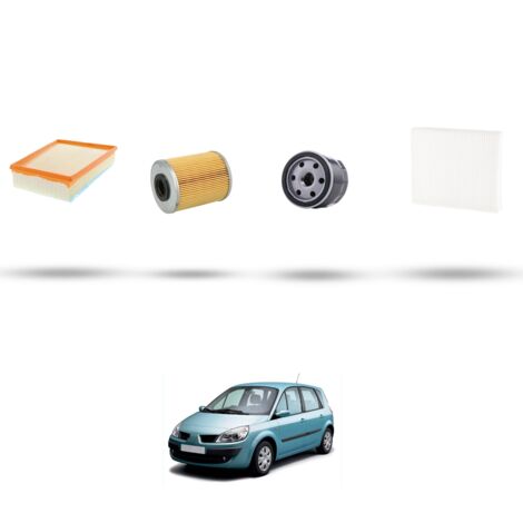 Kit tagliando 4 filtri compatibile con Renault Scenic II / Grand Scenic 1.9 Dci 96kw Dal 2005 (1/5)
