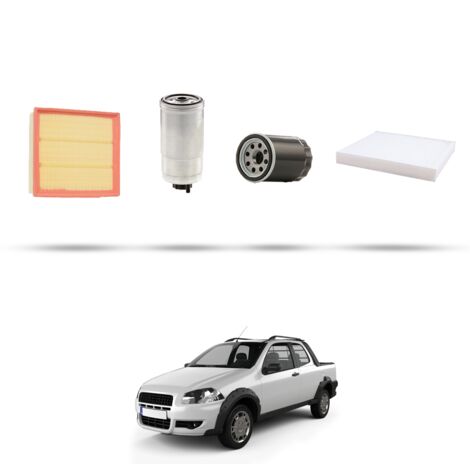 Kit tagliando 4 filtri compatibile con Fiat Strada (178,278) 1.7 TD 51kw dal 1999 (1/5)