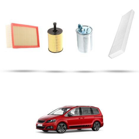 Kit tagliando 4 filtri compatibile con Seat Alhambra (7V) 1.9 Tdi 96kw dal 2002 al 2010 (1/5)