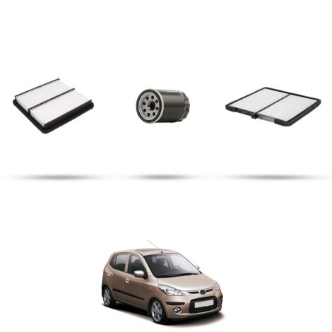 Kit tagliando 3 filtri compatibile con Hyundai i10 1.1 49kw dal 2008 (1/4)