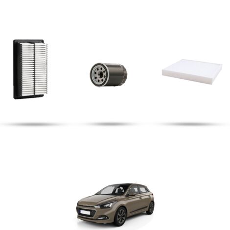 Kit tagliando 3 filtri compatibile con Hyundai i20 II 1.4 74KW dal 2014 (1/4)